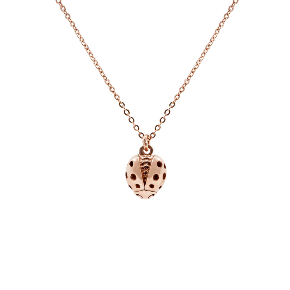 Ladybird Necklace Ladybug Necklace Silver Gold Rose Gold wings open