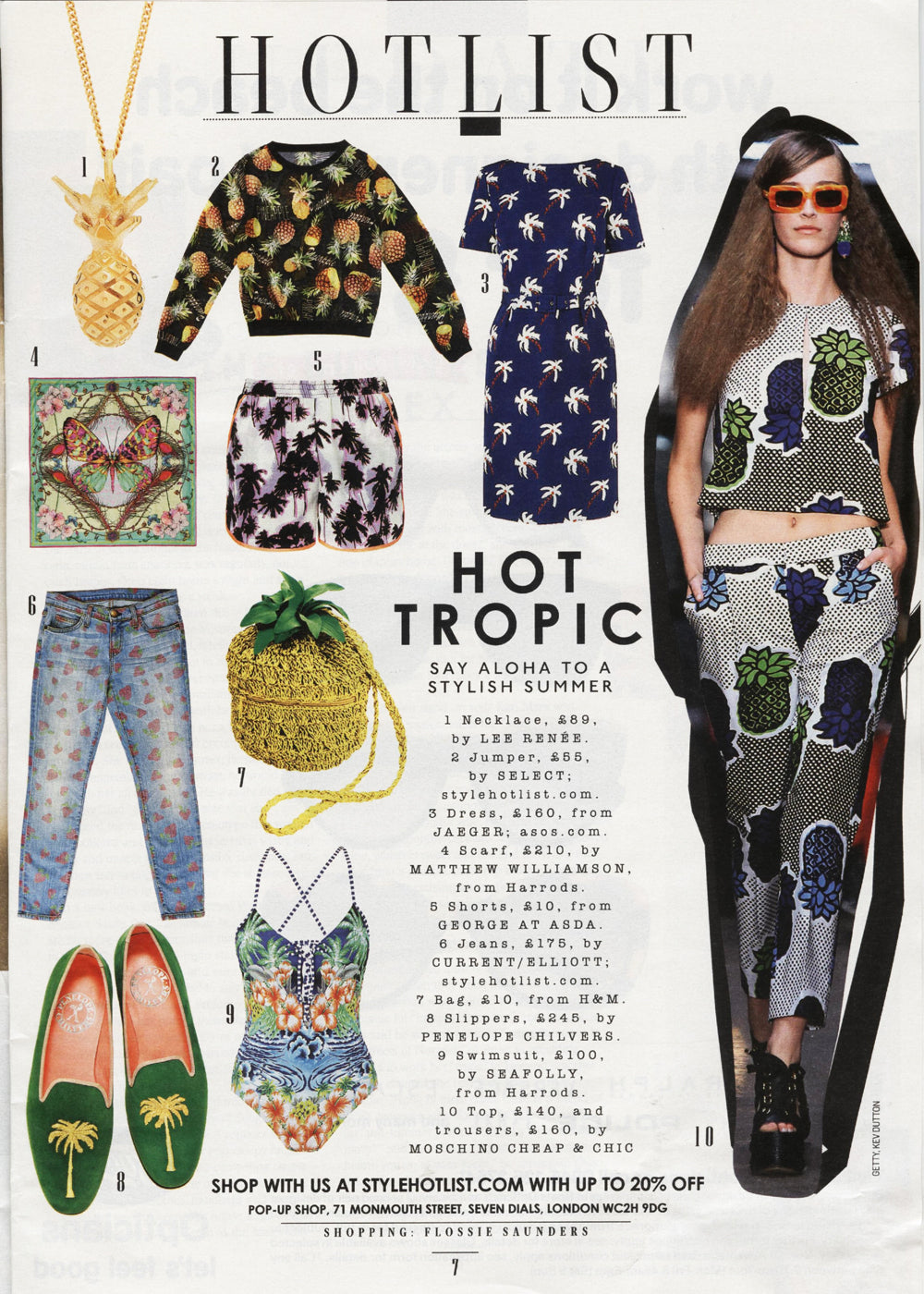 Pineapple Necklace No 1 in Sunday Times Style Magazine Hotlist!!