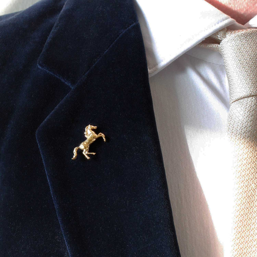 Wild Horse Lapel Pin/Tie Pin – Silver/Gold – Lee Renée Ltd