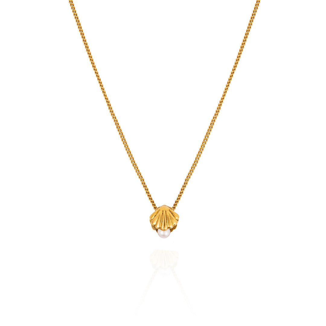 Shell Necklace, Pearl Necklace (mini) Gold – Lee Renée Ltd