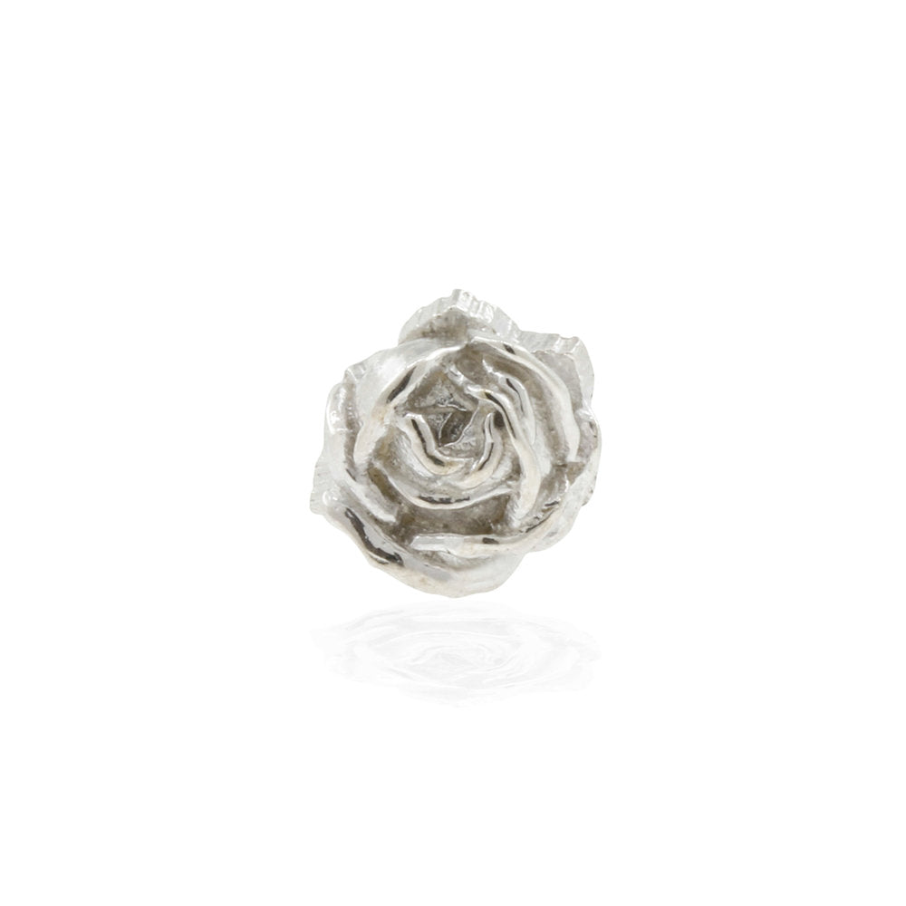 Silver flower lapel pin store