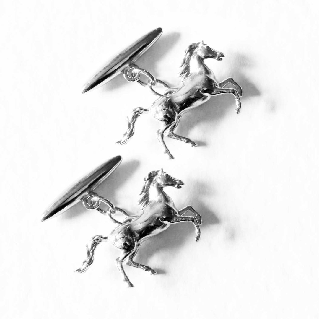 Wild Horses Cufflinks – Silver/Gold – Lee Renée Ltd